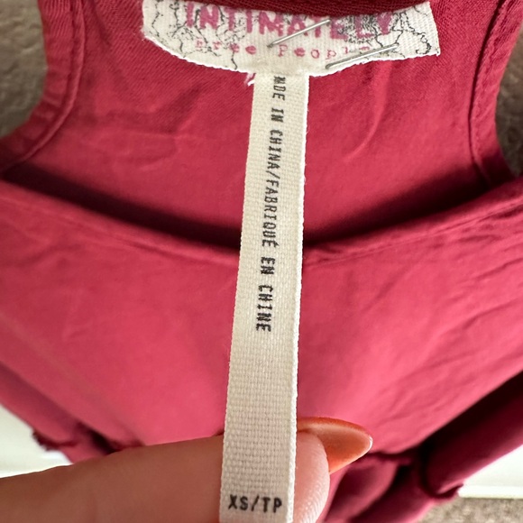 Free people tethered up slip dress extra small maroon - Picture 6 of 9